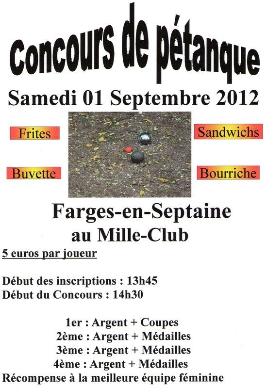Concours de pétanque