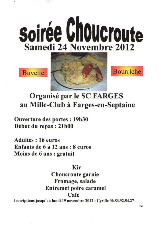 Soirée Choucroute